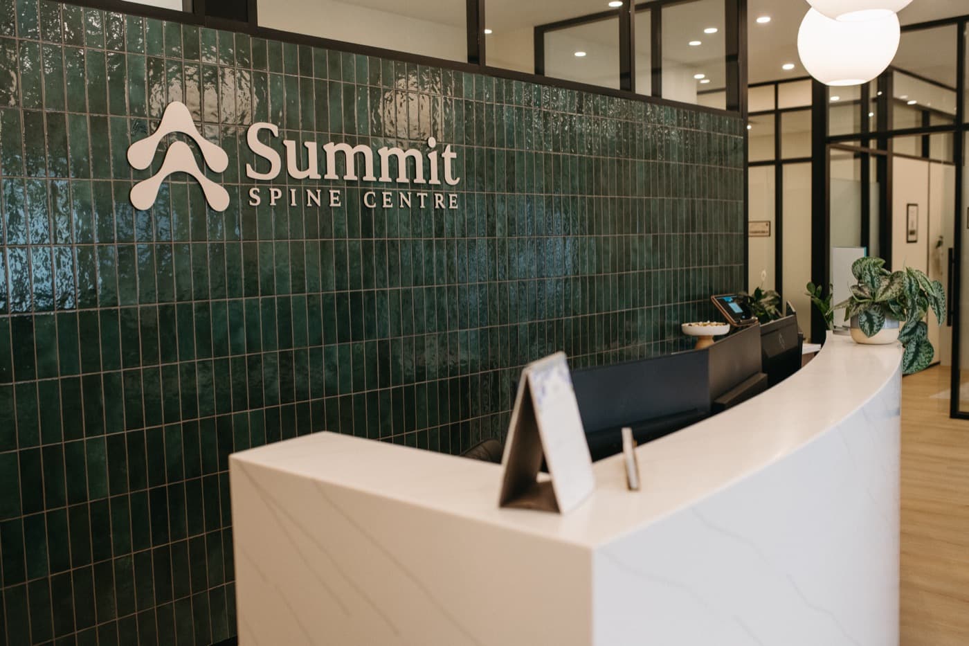 Summit Spine Centre reception and waiting area