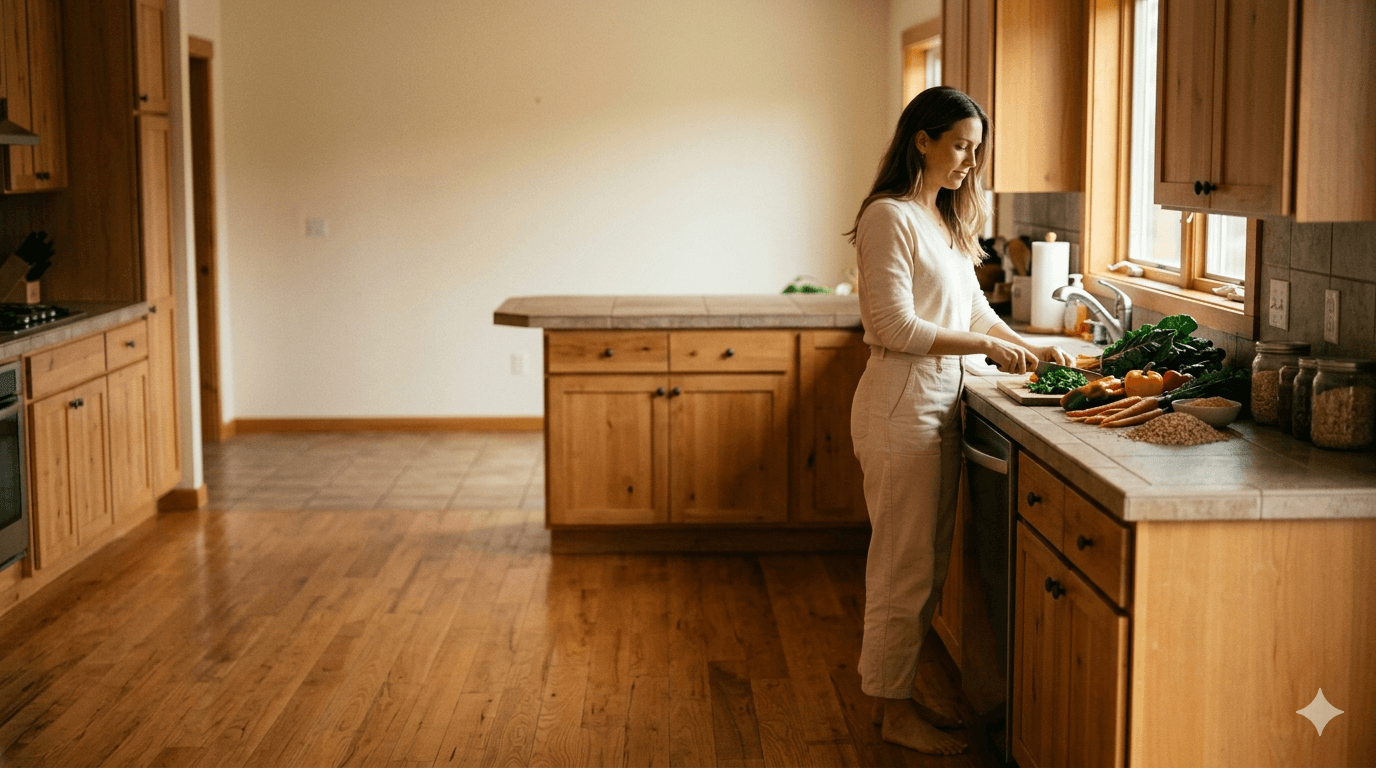 Person practicing healthy lifestyle habits for spine health in Airdrie
